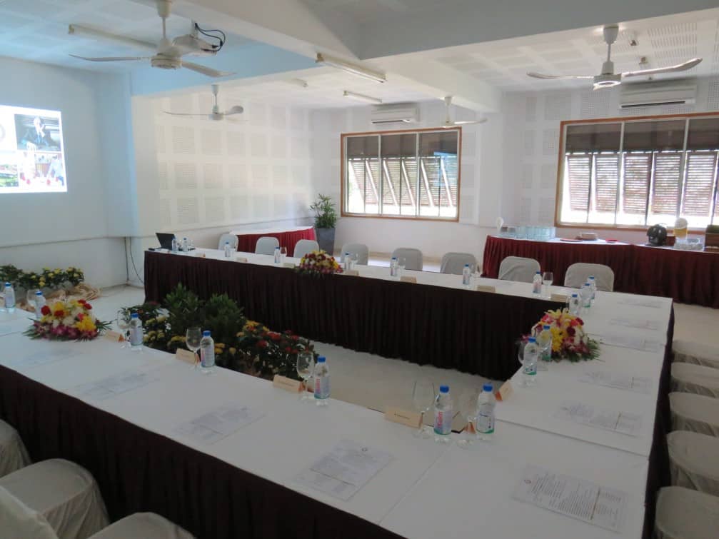 AngkorHUB conference room set up for an event